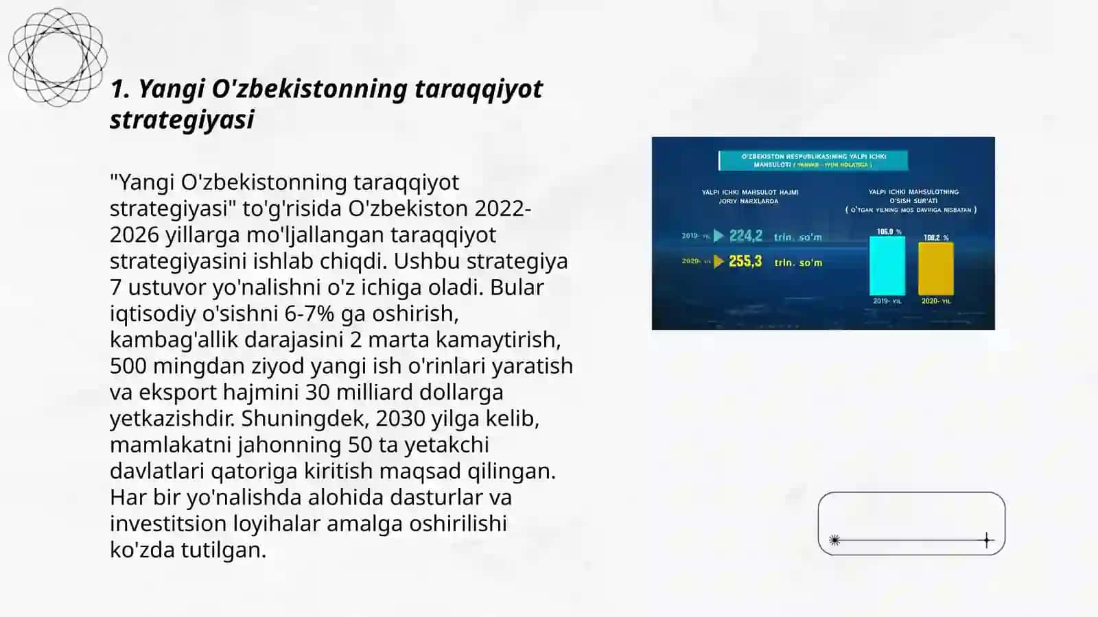Yangi o'zbekiston Ijtimoiy siyosiy iqtisodiy va madaniy hayotida ro'y berayotgan o'zgarishlar 3