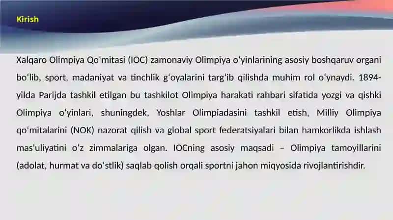 Xalqaro Olimpiya Qoʻmitasining tarkibi va asosiy organlari 3