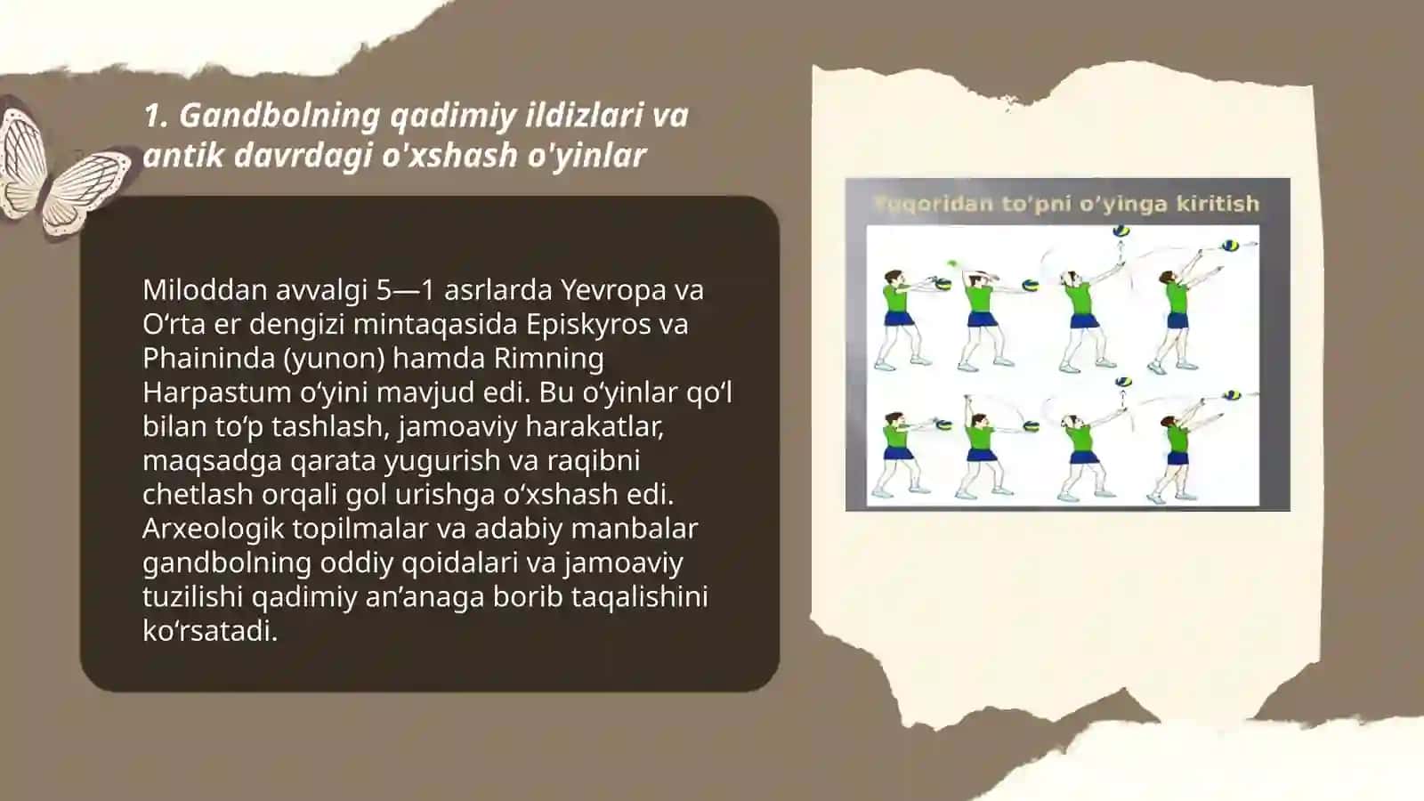 Gandbol o'yinining kelib chiqishi va rivojlanish tarixi 3