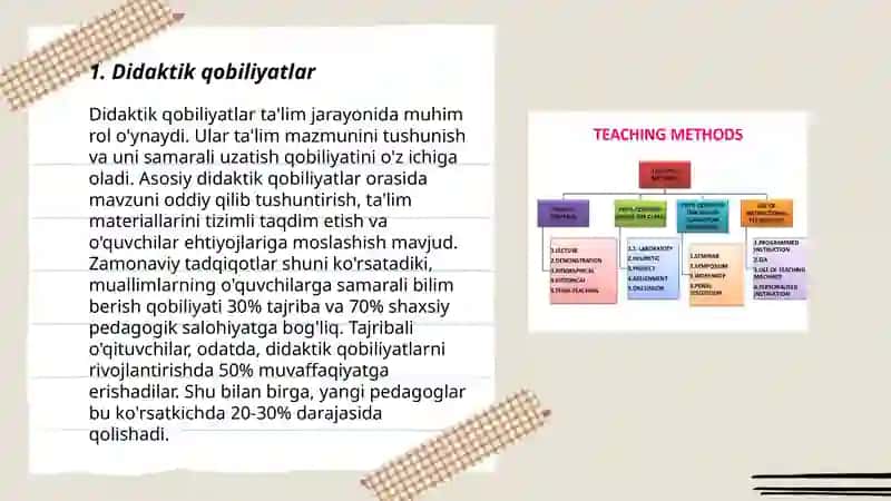 Pedagogik qobiliyatlarning asosiy turlari. 3