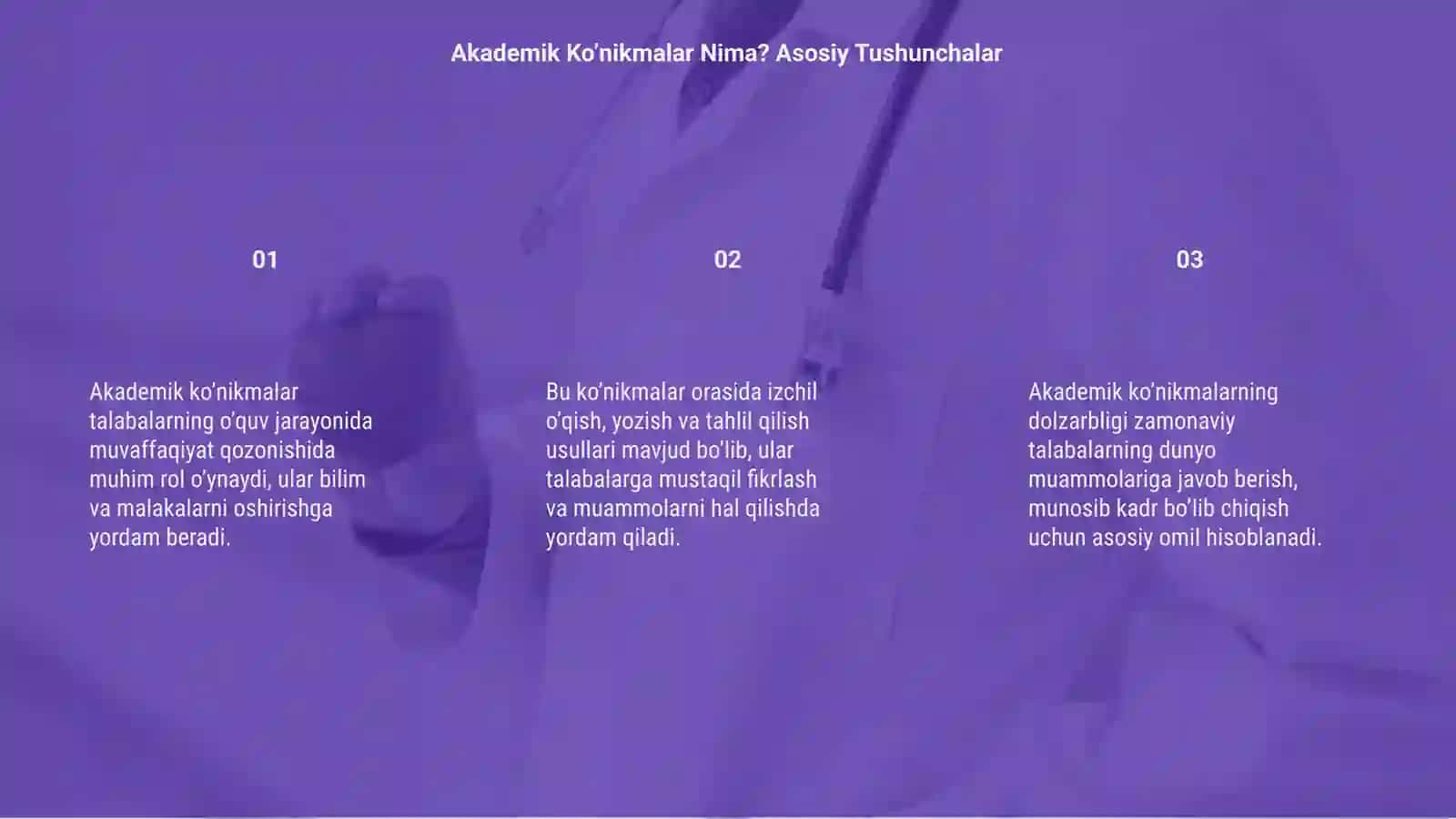 Akademik ko’nikmalarning talabalar faoliyatidagi ahamiyati va dolzarbligi 3