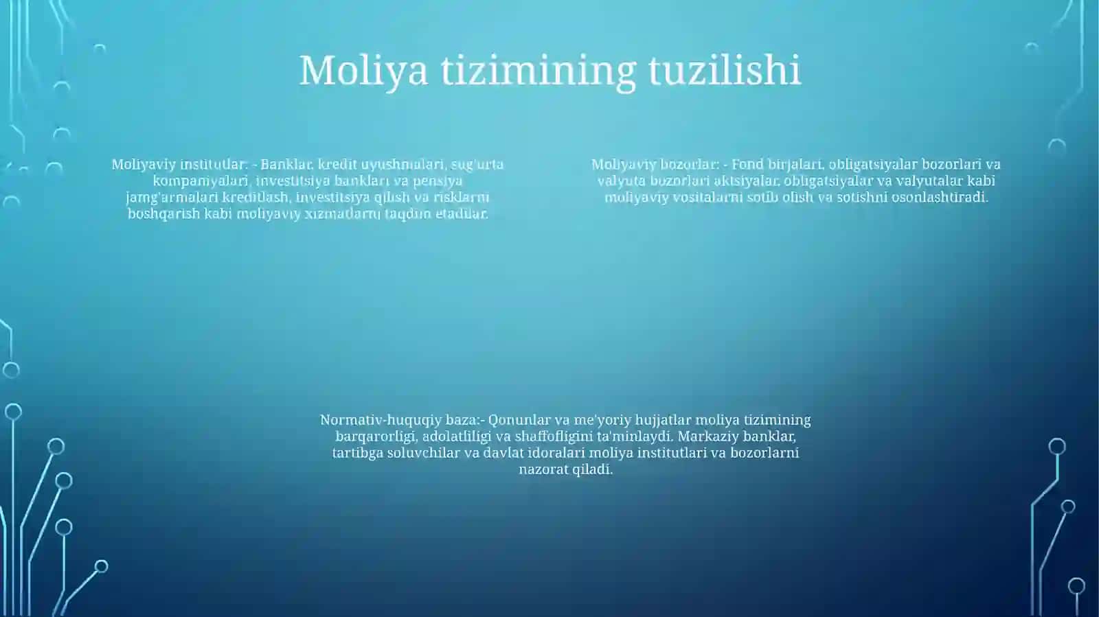 Moliya Tizimi 3
