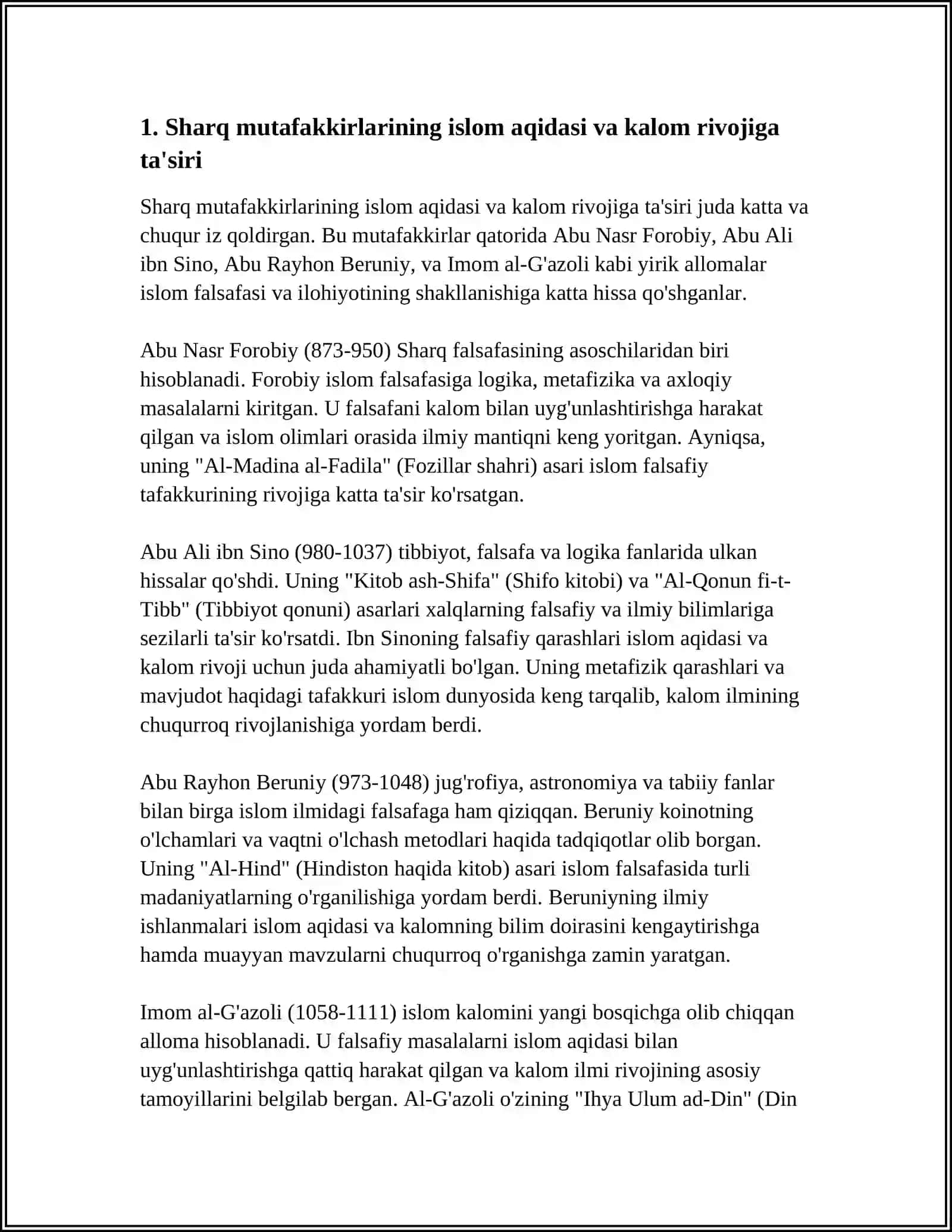 SHARQ MUTAFAKKIRLARINING ISLOM DINI KAMOLATIGA TASIRI 3