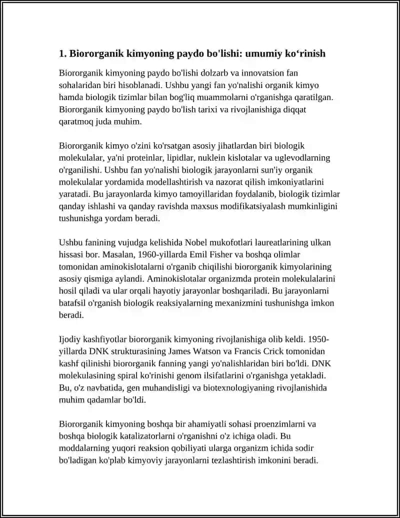 BIOROGANIK KIMYONING POYDI BULISHI 3