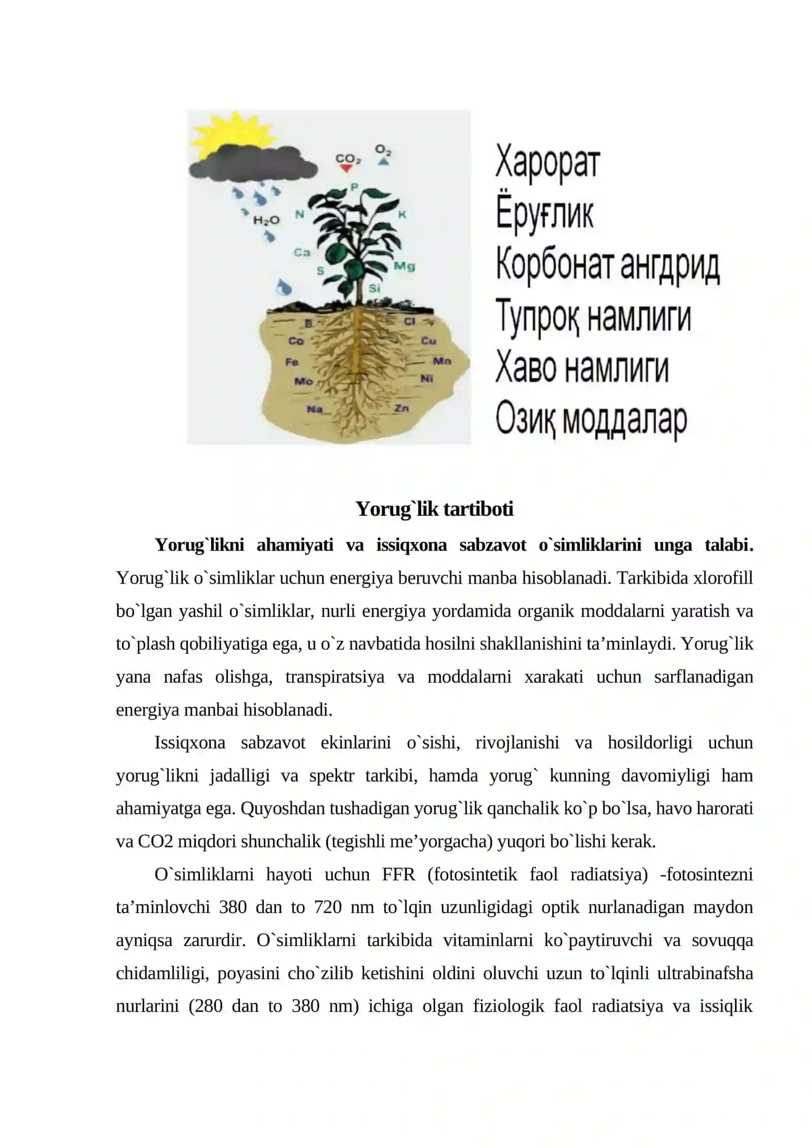 Havo va tuproq namligi tartiboti 3