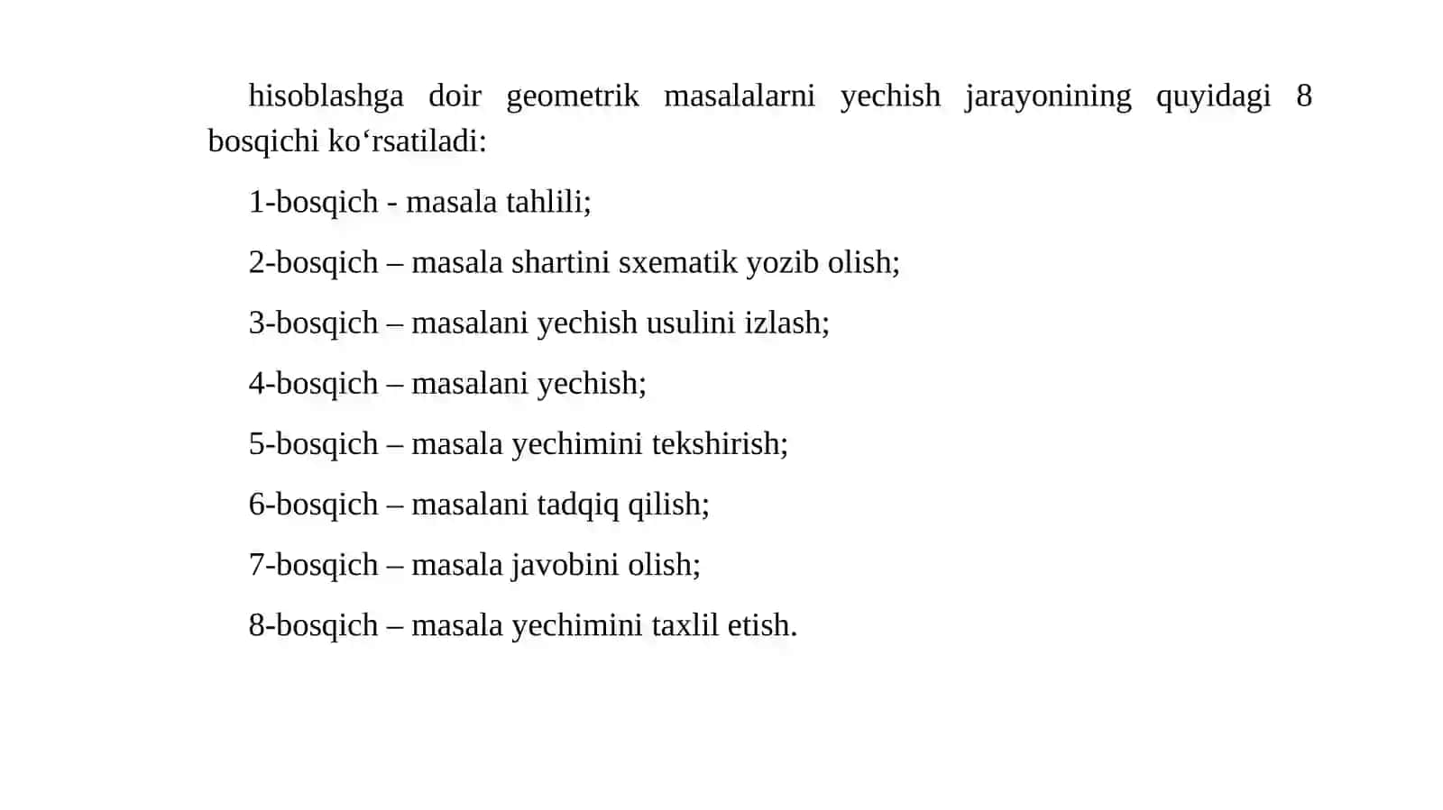 Geometrik masalalar 3