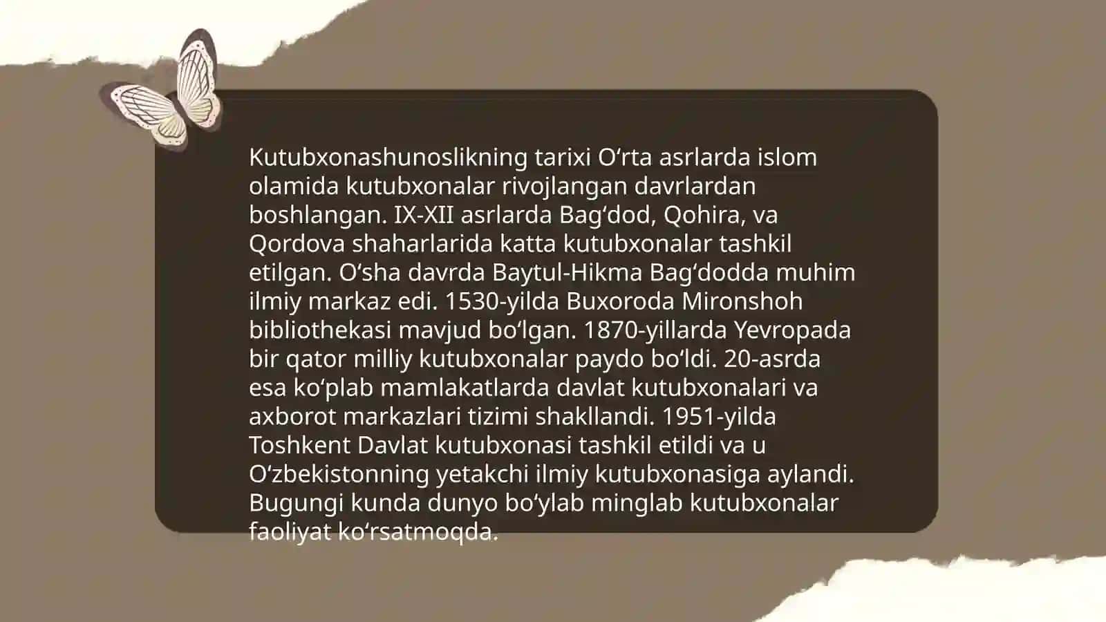 Ilmiy bilimlar tizimda Kutubxonashunoslik maqomining umumiy tasnifi 3