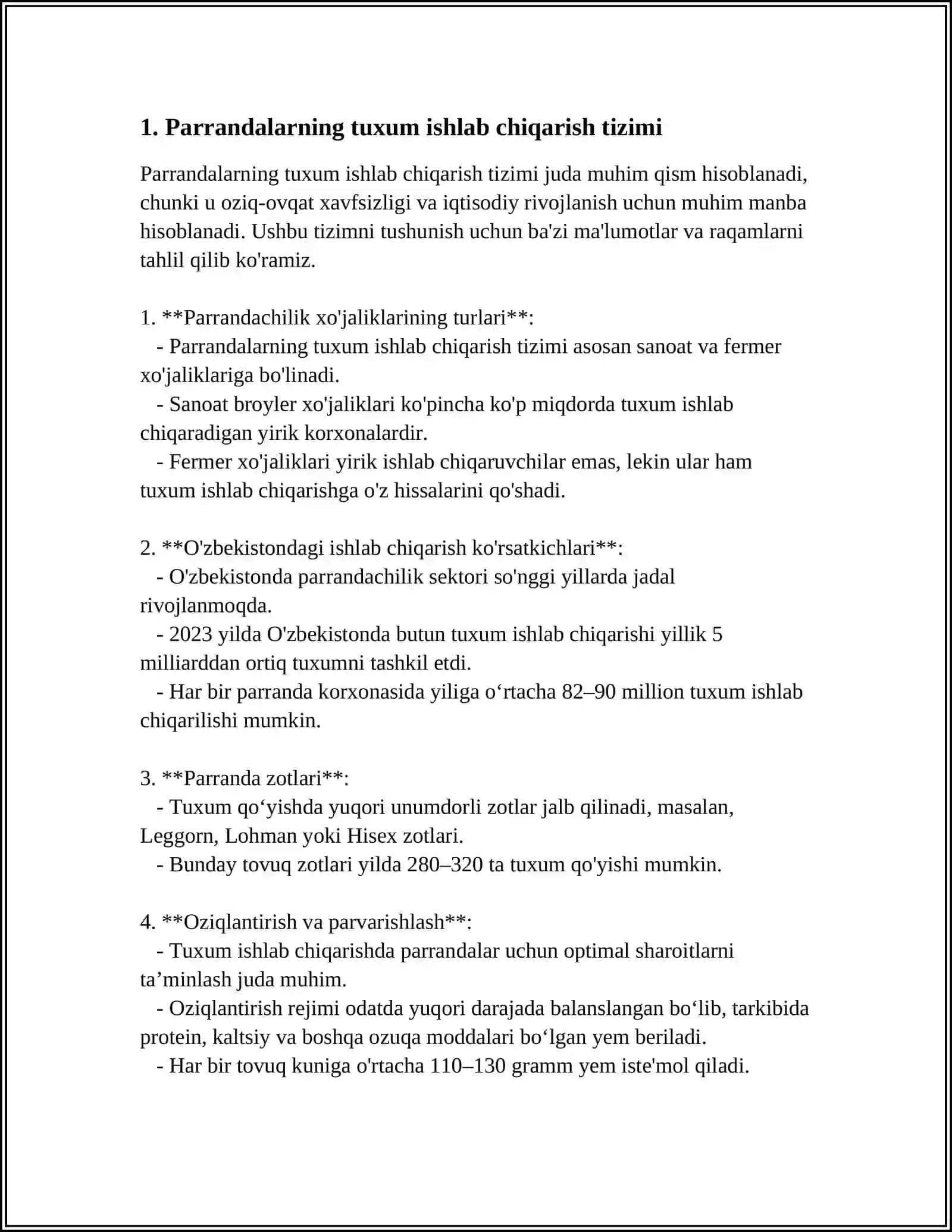 HAYVONLAR FIZALOGIYASI. PARRANDALARNING KOʻPAYISH FIZALOGIYASI 3