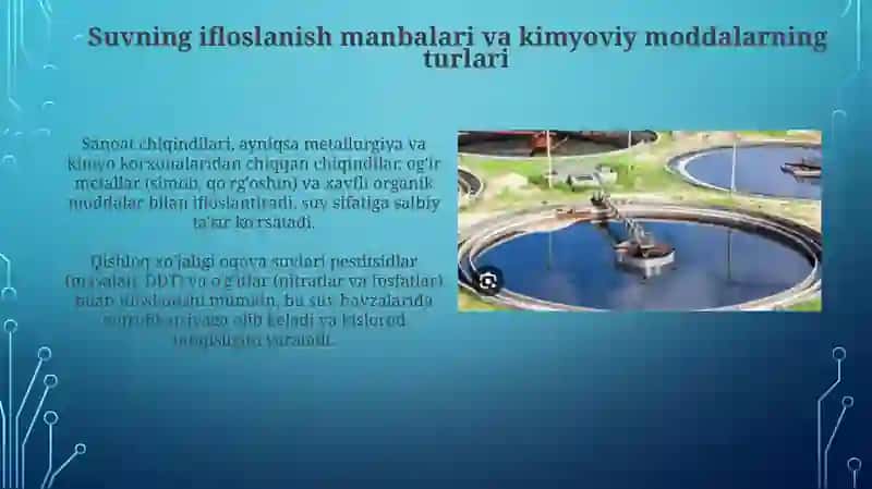 Suvlarni har-xil kimyoviy moddalardan tozalash 3