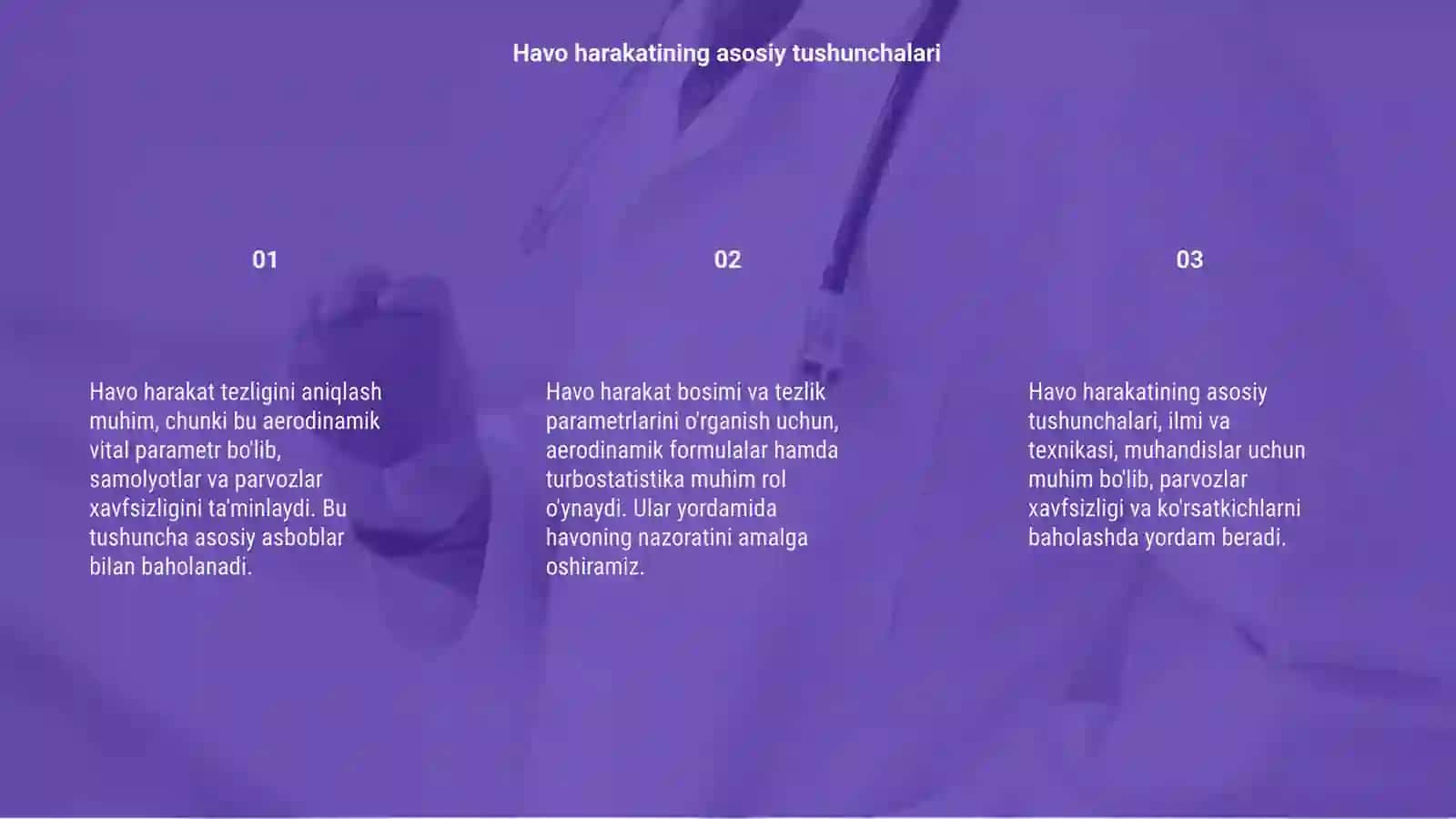 Havo harakat tezligi bosimini aniqlash 3