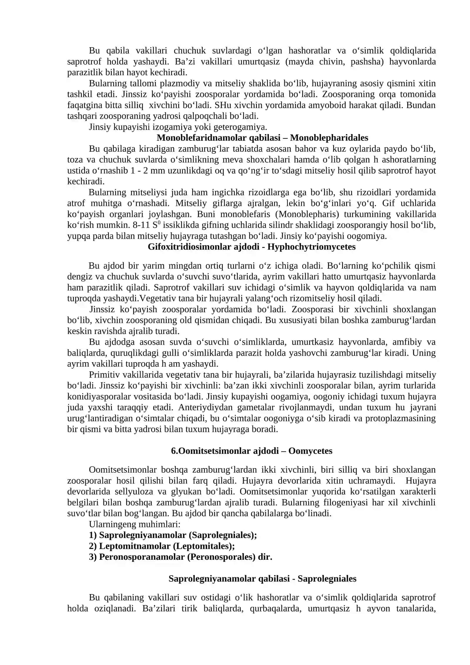 Xitridisimonlar, oomisetsimonlar va zigomitssetsimon 3