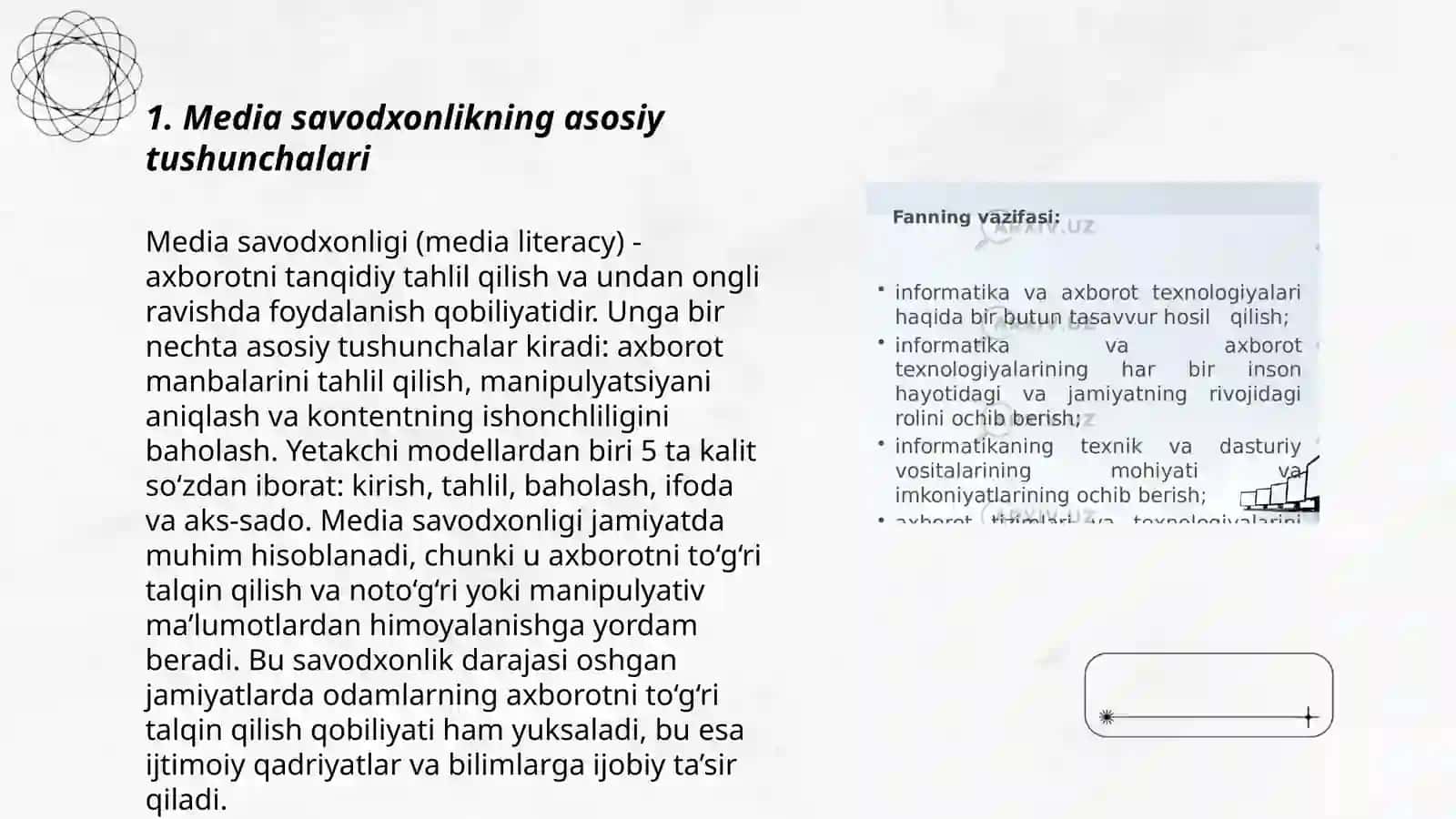 Media savodxonlikning maqsadi, mazmuni va mohiyati 3