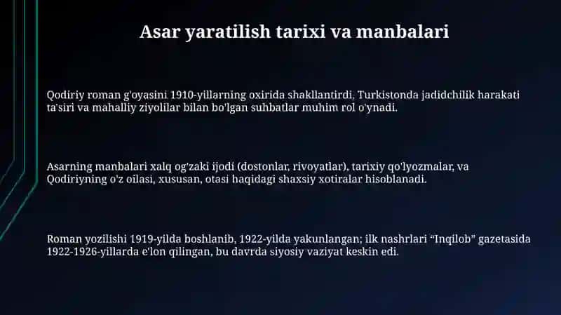 Ötgan kunlar romani 3