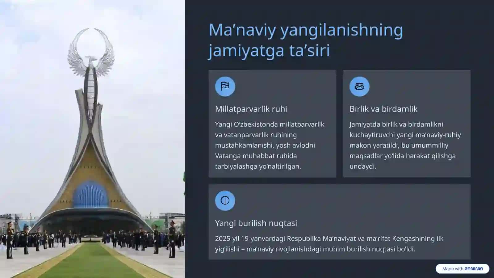 Yangi Oʻzbekistonda amalga oshirilayotgan maʼnaviy oʻzgarishlar 3