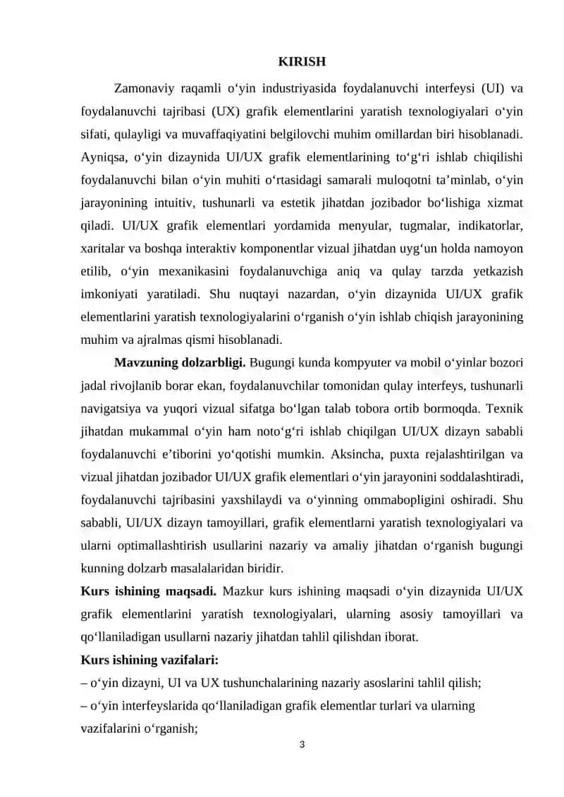 O‘yin dizaynida UI/UX grafik elementlarini yaratish texnologiyasi 3