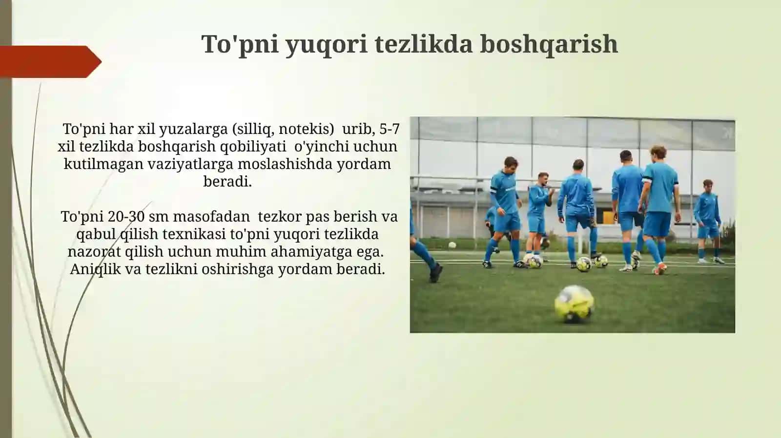 O'yinda to'pni boshqrishning texnik usullarini o'rgatish 3