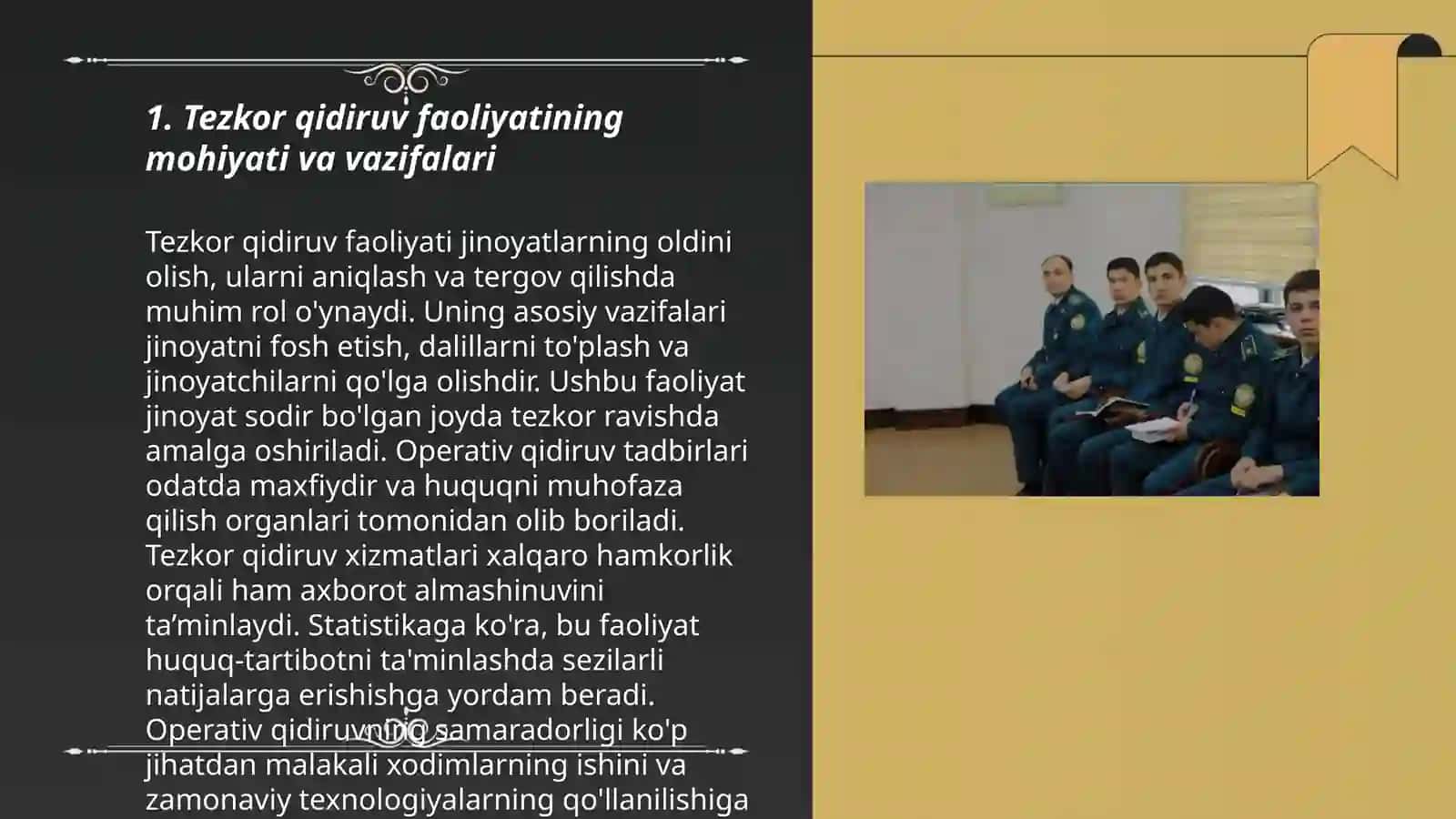 Tezkor qidiruv faoliyatini amalga oshiruvchi organlarning majburiyati 3