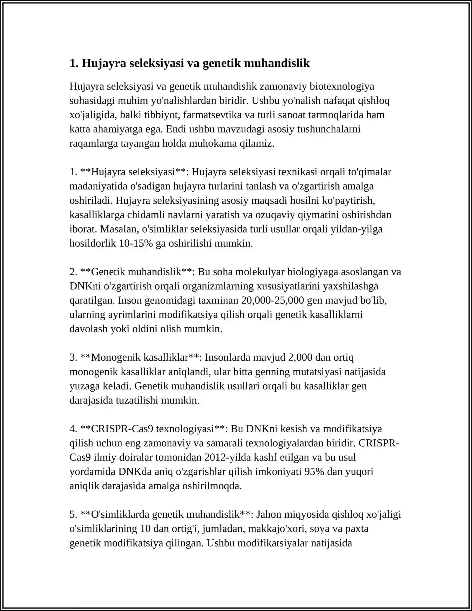HUJAYRA SELEKSIYASIDA BIOTEXNOLOGIYANING AHAMIYAT 3