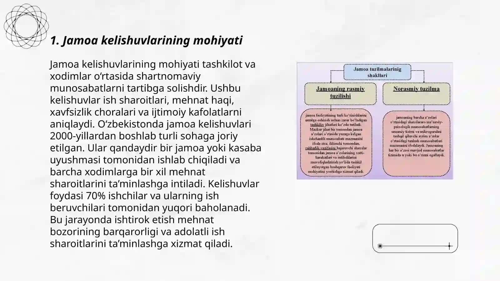 Jamoa kelishuvlari va ularga Ijtimoiy sherikchilik munosabatlarni tartibga solishdagi õrni 3