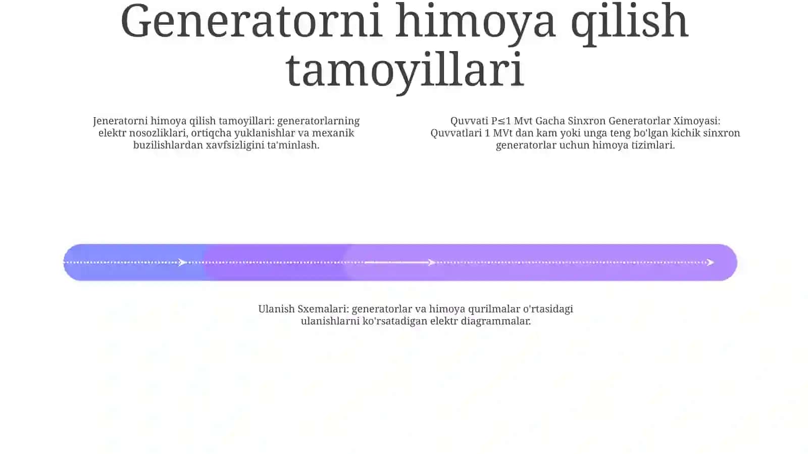 Quvvati P≤1 Mvt Gacha Sinxron Generatorlar Ximoyasi Va Ulanish Sxemalari 3