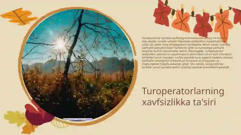 Turoperatorlik xizmatlarida turistlar xavfsizligini ta’minlash 3