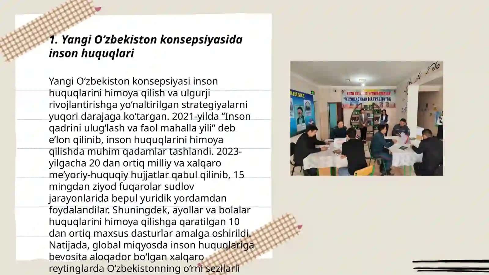 Yangi O’zbekistonda inson haq-huquqlari va erkinliklari kafolatining yaratilishi 3