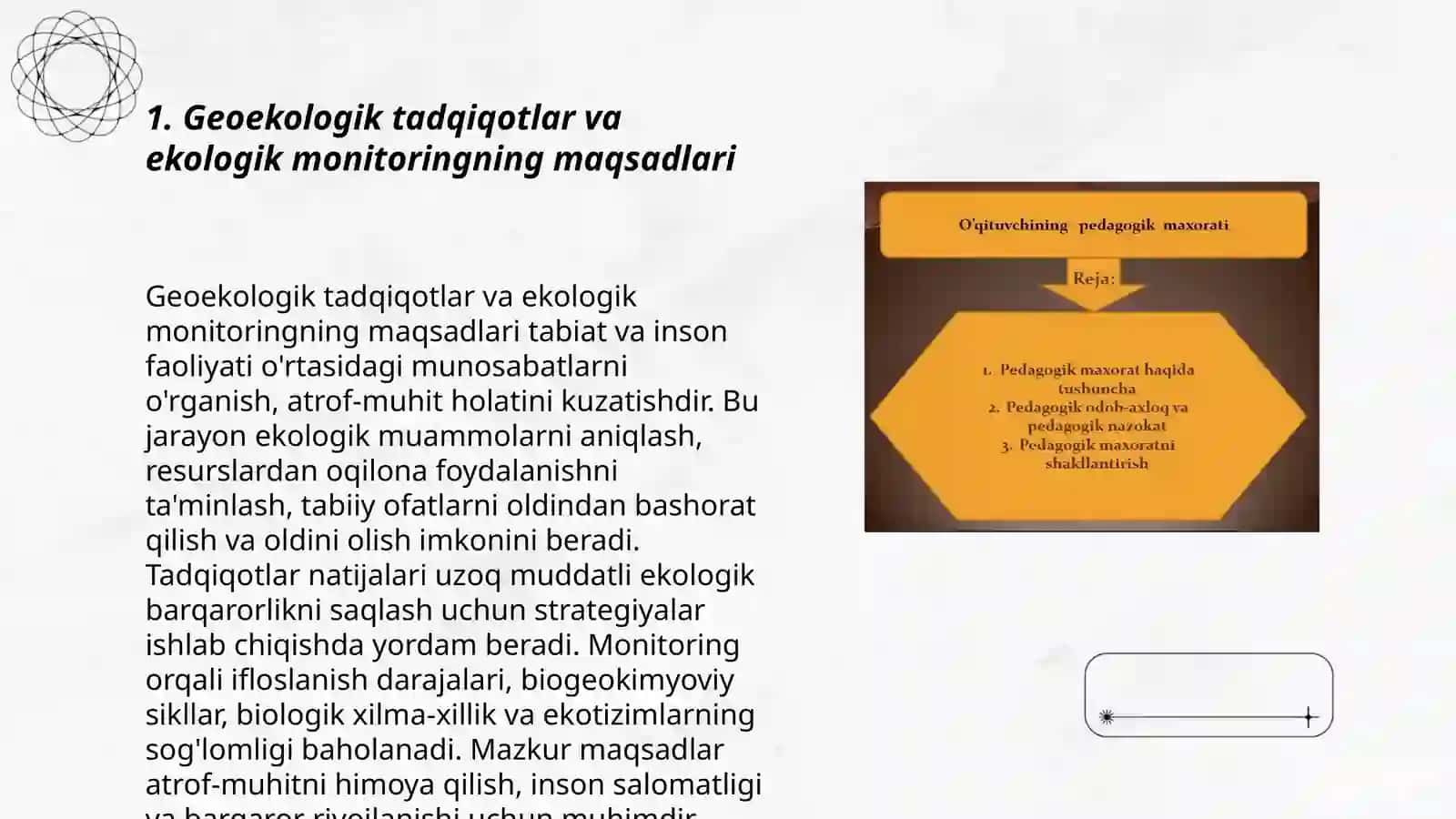 Geoekologik tadqiqotlarda ekologing monitoringning o'rni va ahamiyati 3