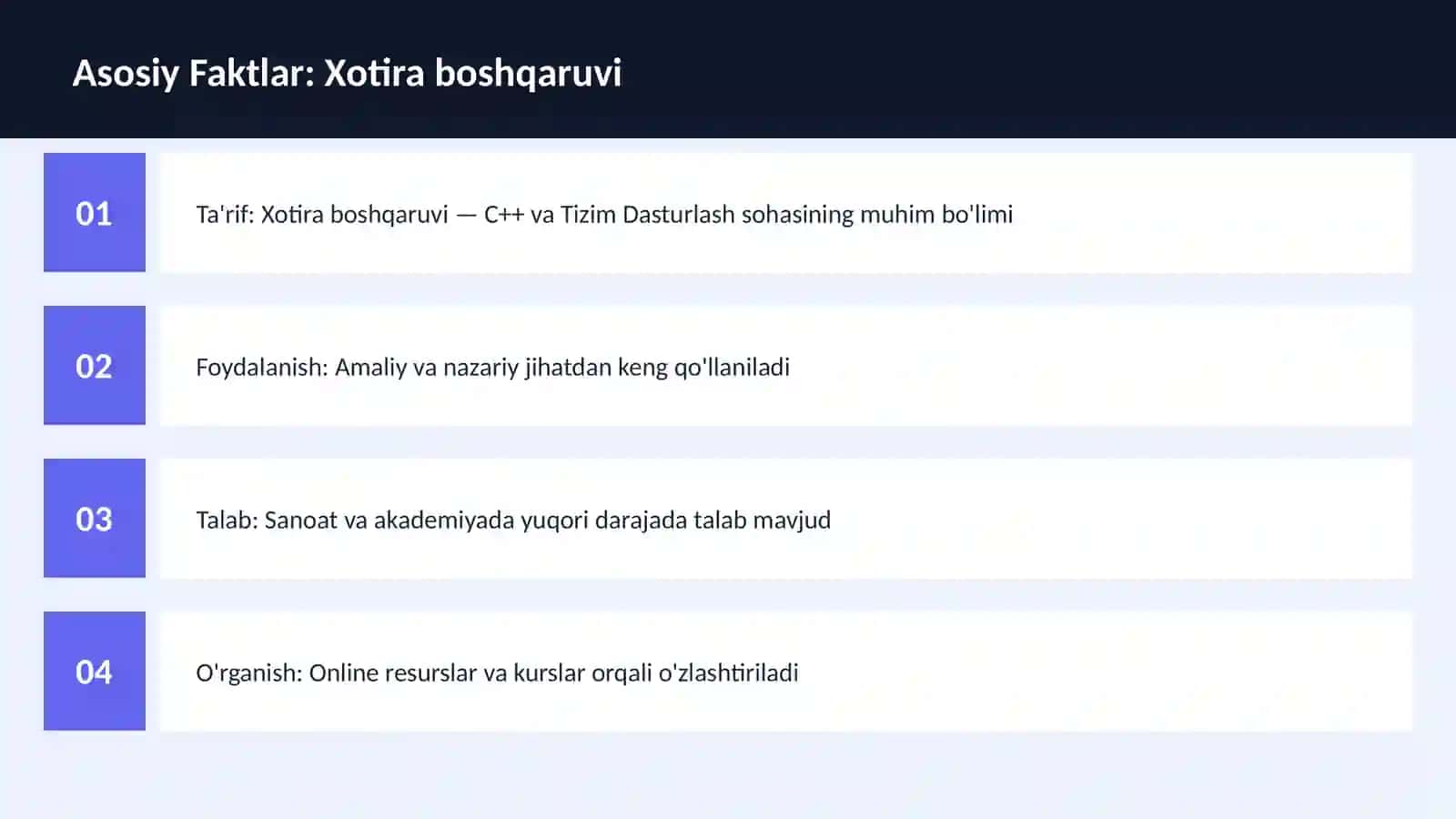 Xotira boshqaruvi 3