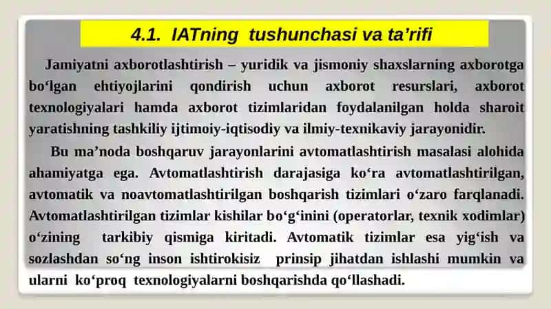 IQTISODIY AXBOROT TIZIMLARINING QURILISH TAMOYILLARI VA KONSEPSIYASI 3