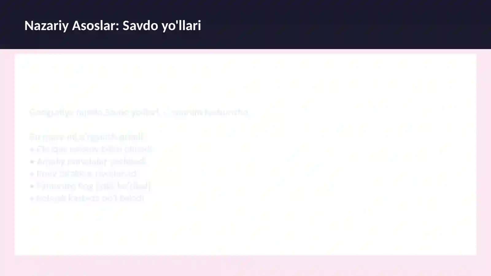 Transport geografiyasi dars ishlanma 3