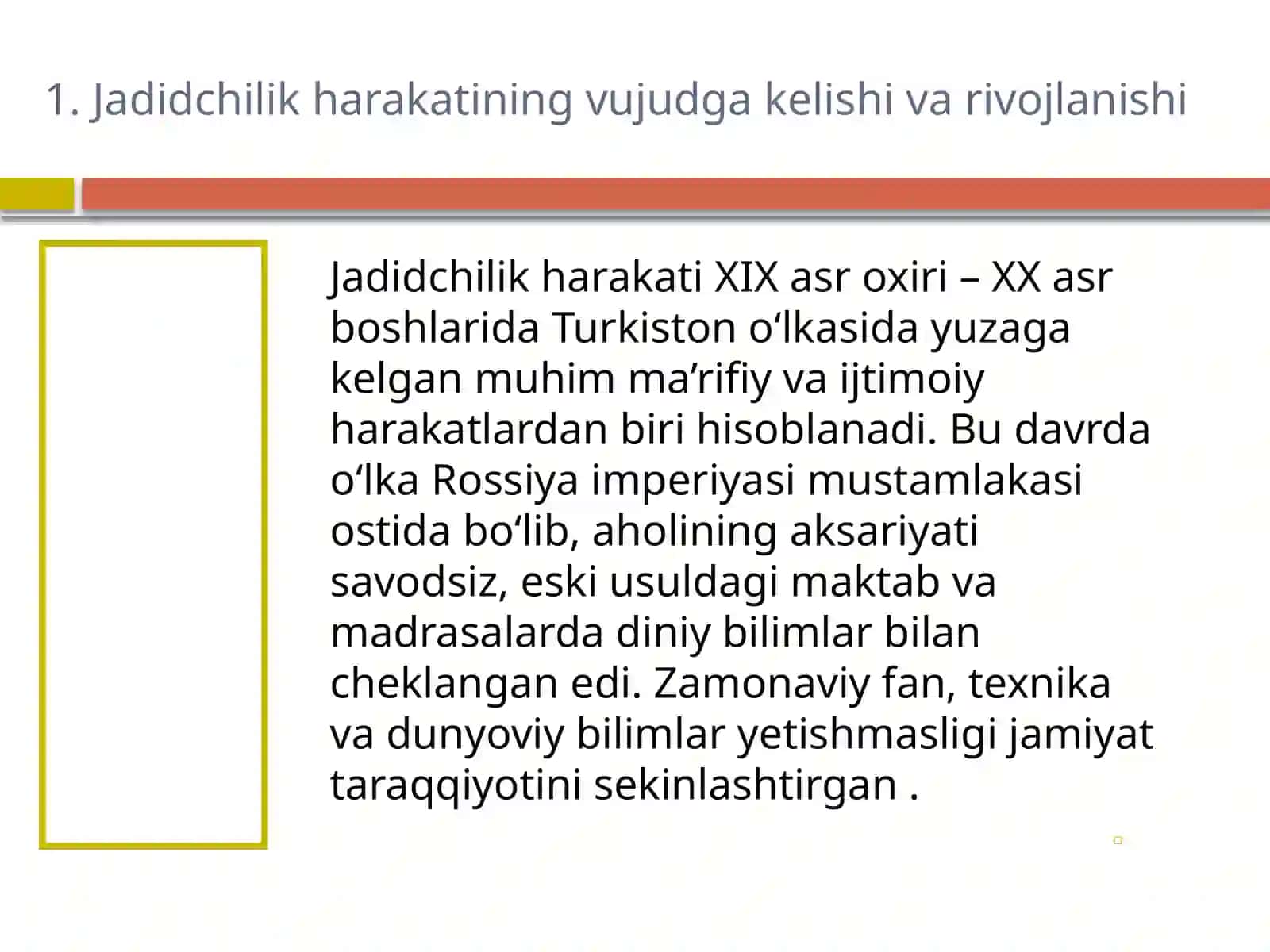 O'zbekistonning eng yangi tarix fanidan tayyorlagan taqdimoti 3