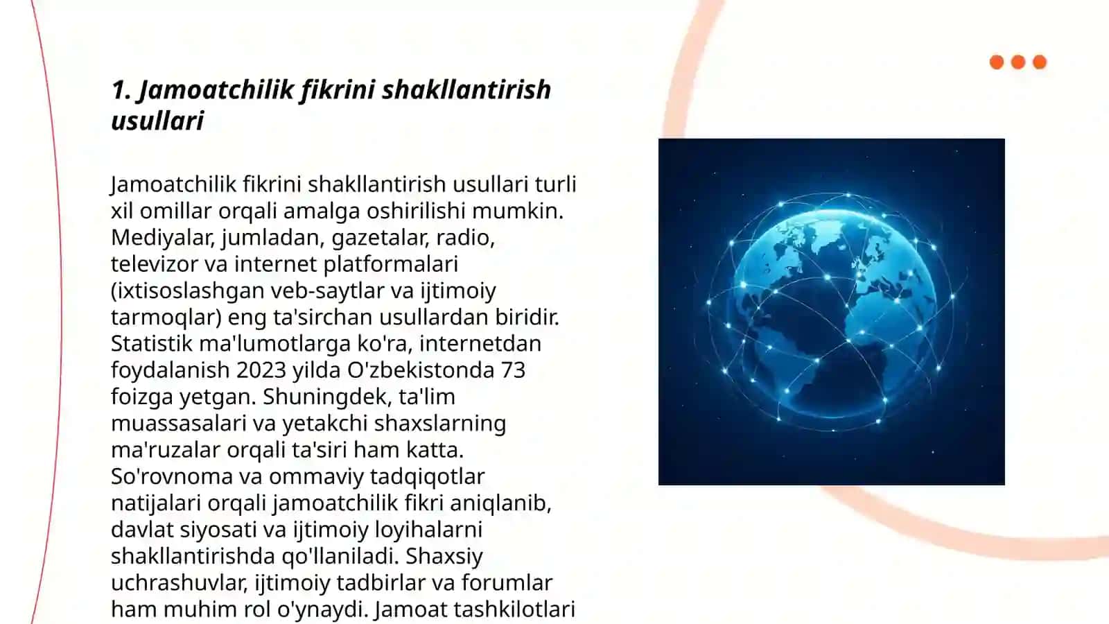 Jamoatchilik fikrini shakllantirish usullari 3