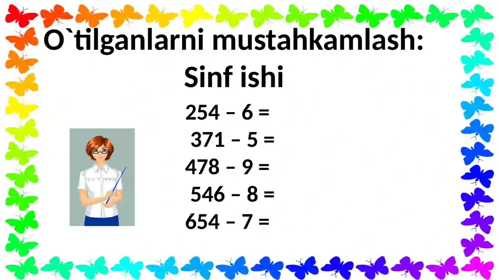 3-sinf, Fannomi:Matematika, Mavzu:1000ichidasonlarniayirishusullari 3