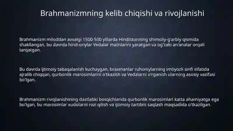 Brahmanizmning kelib chiqishi va rivojlanishi 3