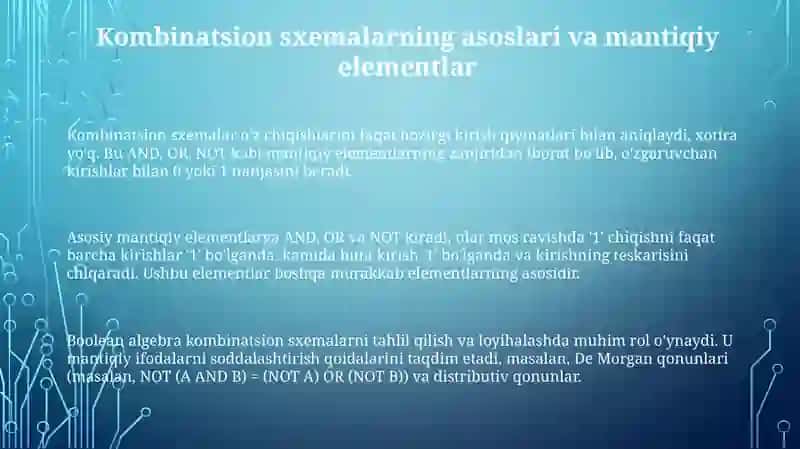 Kombinatsion sxemalarni tuzish usullari 3