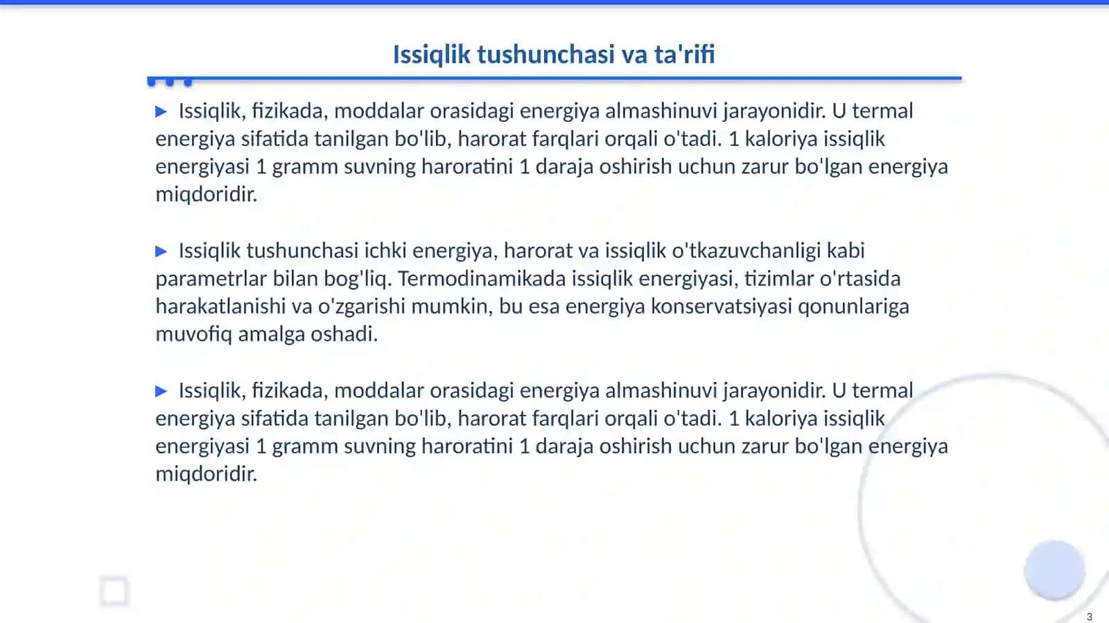 Issiqlik 3