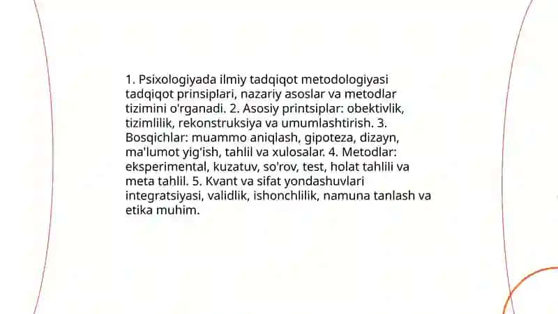 Psixologiya fanining ilmiy tadqiqot metodlari 3