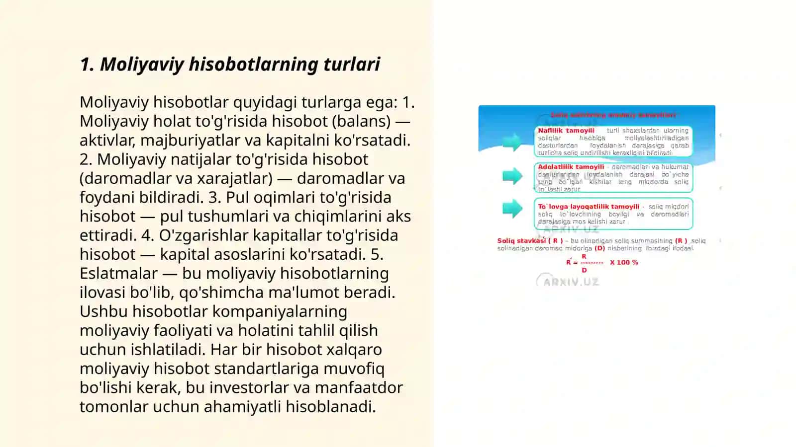 Moliyaviy hisobotlar 3