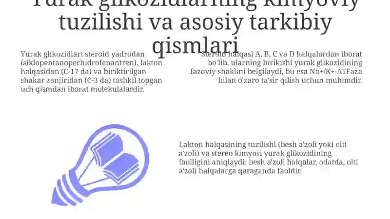 Yurak glikozidlarining kimyoviy tuzilishi va ahamiyati 3