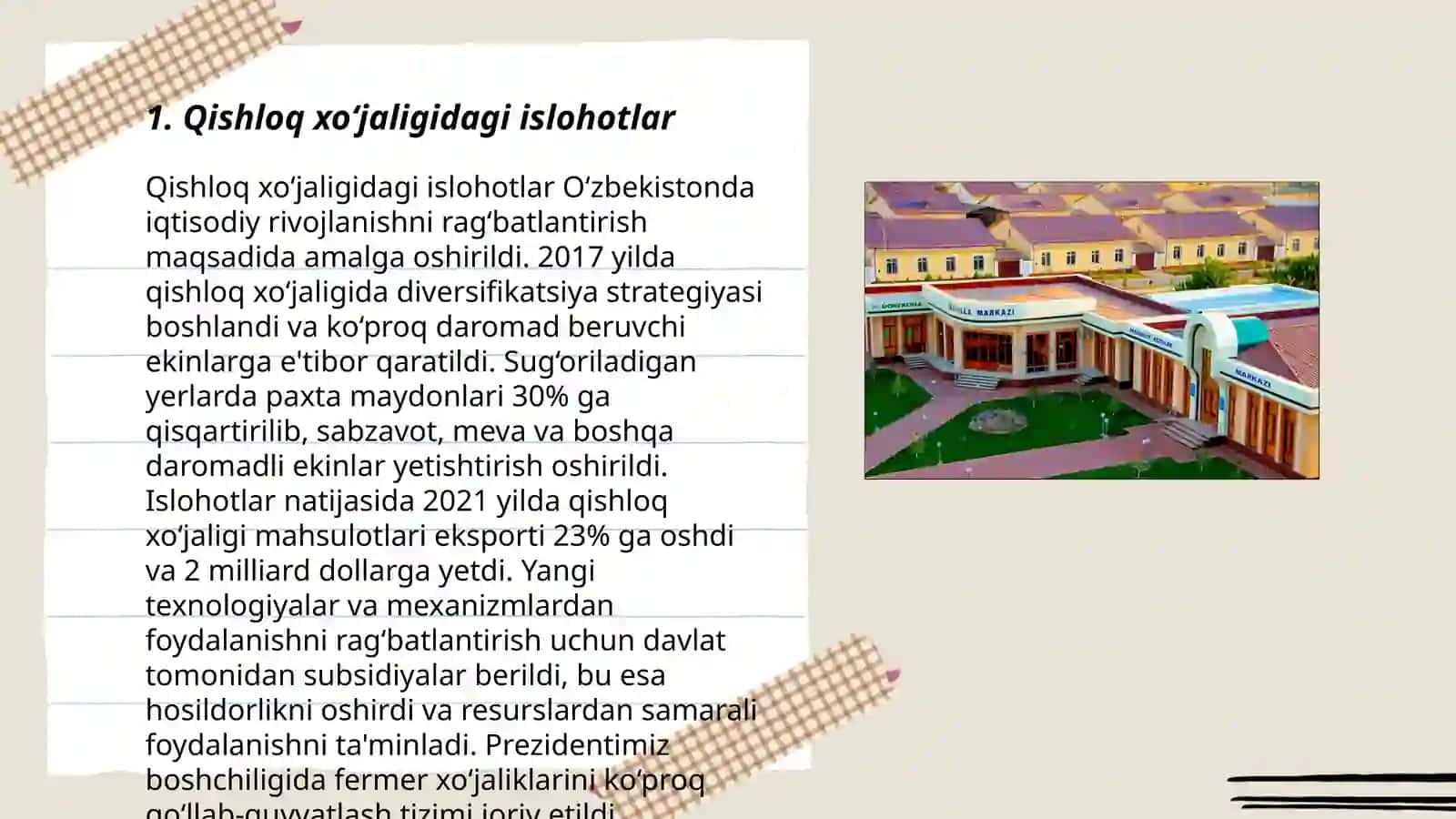 Oʻzbekistonning eng yangi tarixi fanidan tayyorlagan taqdimoti 3