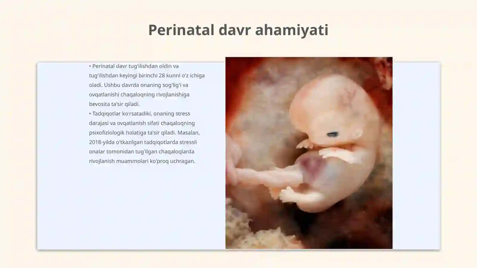 Perinatal va chaqaloqlik davrida psixofiziologik rivojlanishga xos xususiyatlar 3