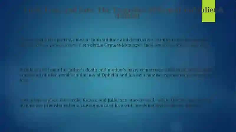 Romeo and Juliet and Hamlet 3