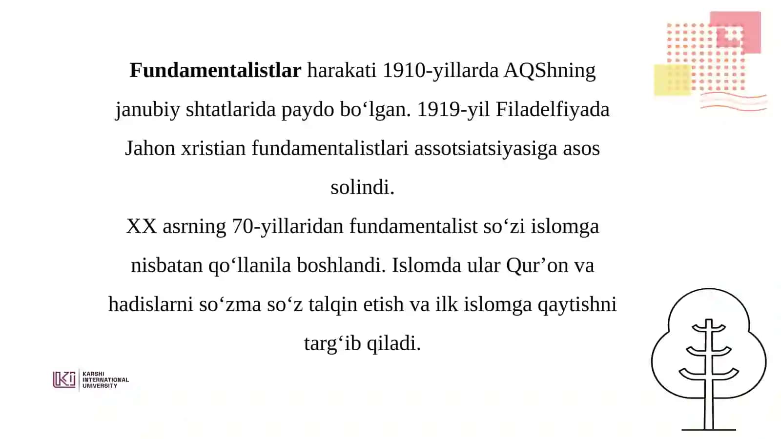 Diniy fundamentalizm, radikalizm va terrorizmning tarixi va yo'nalishlari 3