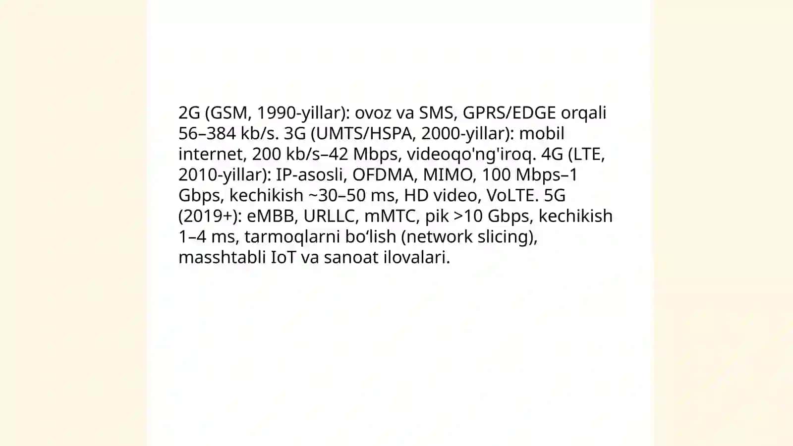 Mobil internet texnologiyalari 3