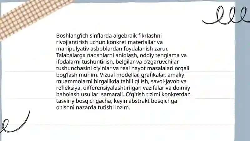 Boshlangʻich sinflarda algebraik meteriallarni oqitish metodikasi 3