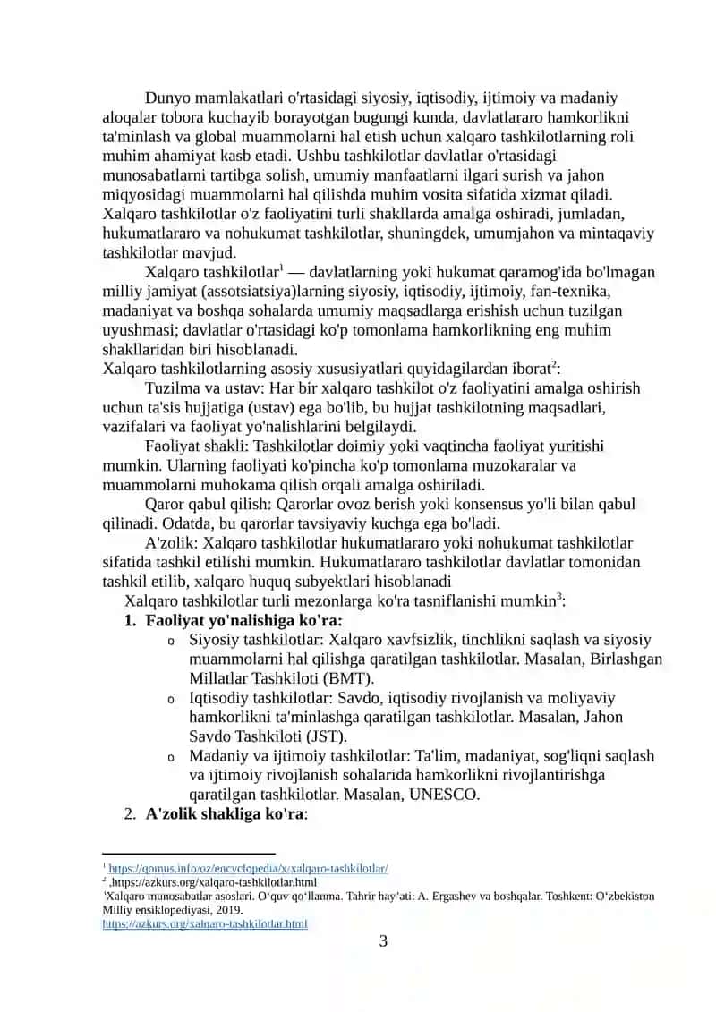 Zamonaviy dunyoda tashkilotlarning qiyosiy tahlili. 3