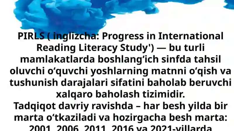 PIRLS (Progress in International Reading Literacy Study) 3
