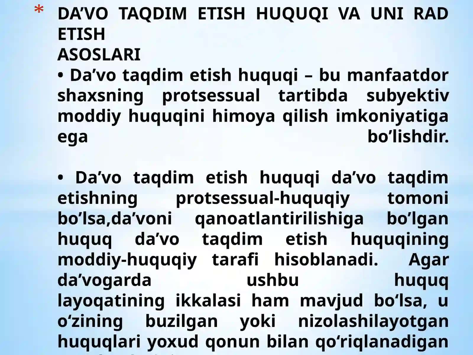 SUDDA IQTISODIY ISHLARNI QO‘ZG‘ATISH, TAYYORLASH VA KO‘RISH. IQTISODIY SUDNING HUJJATLARI 3