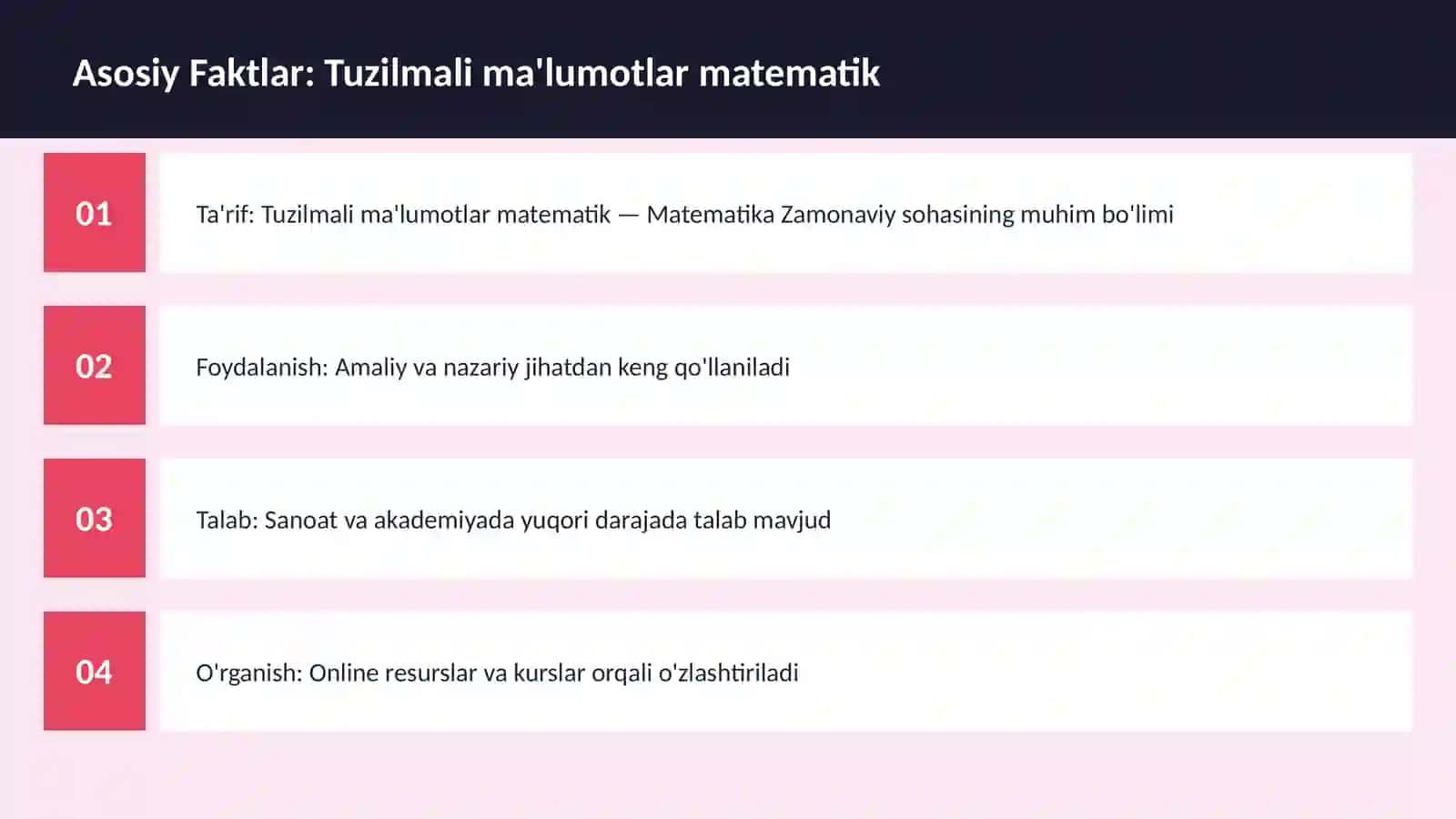 Tuzilmali ma'lumotlar matematik 3