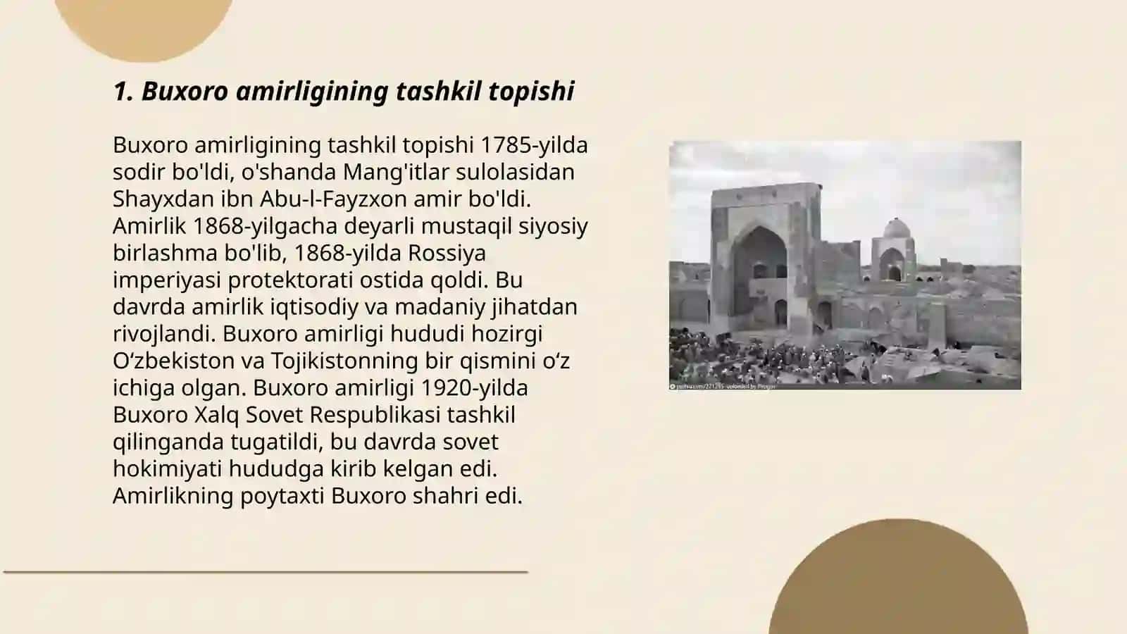 Buxoro amirligining tashkil topishi 3